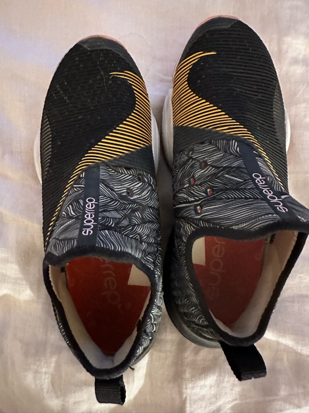 Nike Superrep Women's Black and Gold Slip-On Sneakers